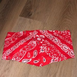 Red Bandanna Bando Top (ONLY 1)